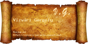 Vizvári Gergely névjegykártya